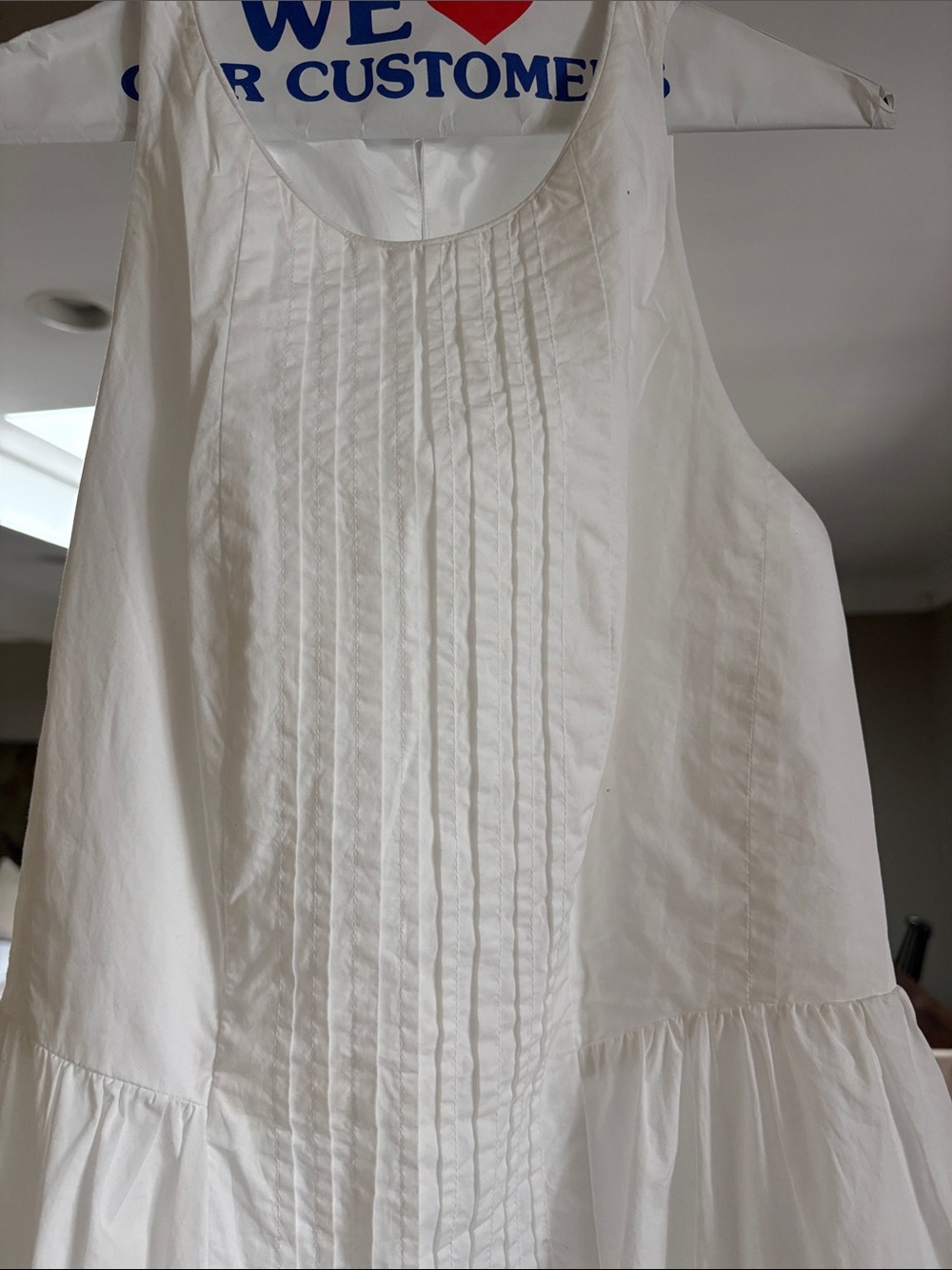Xirena white cotton midi dress M